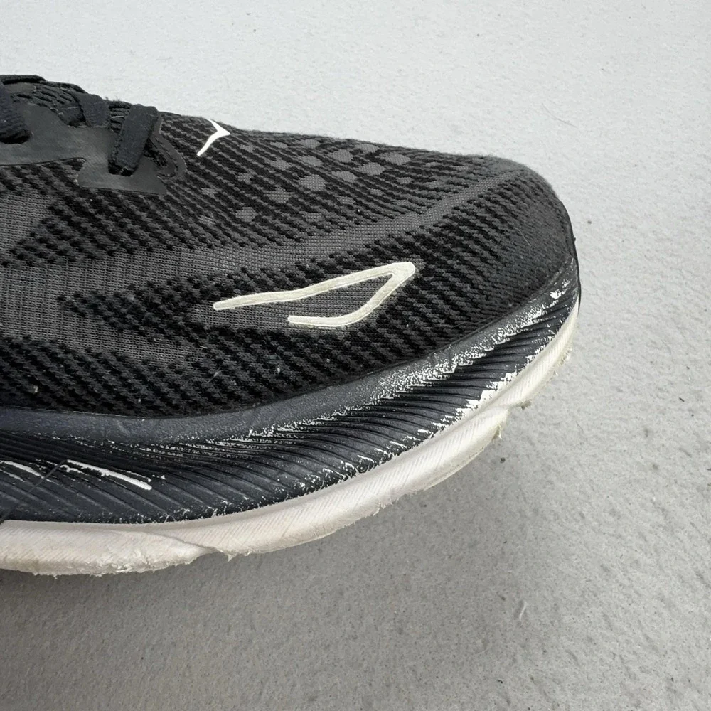 Hoka One One Clifton 9 Wide Shoes Mens Size 12 Black Running Cushioned Sneakers